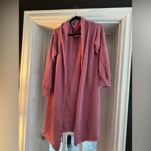 Free people pink waffle cardigan